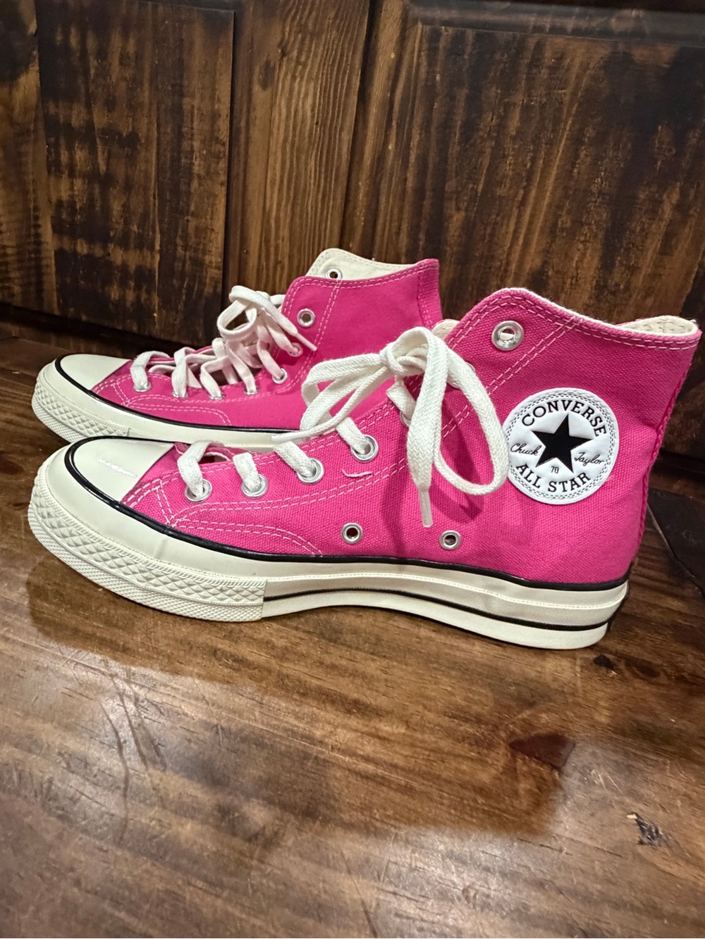 Converse Hot Pink High-Top Canvas Sneakers